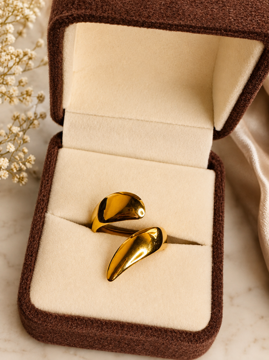 Luxury Gold Adjustable Statement Ring